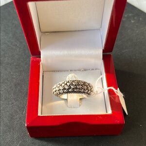 Elegant Silver Braided Ring